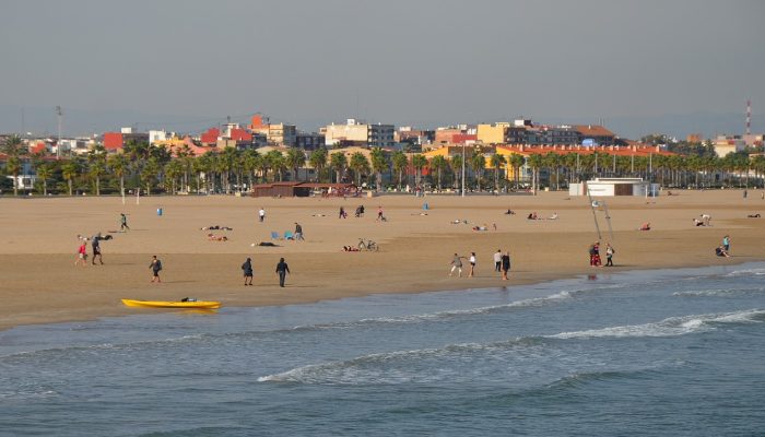 Playa Malvarrosa en Valencia