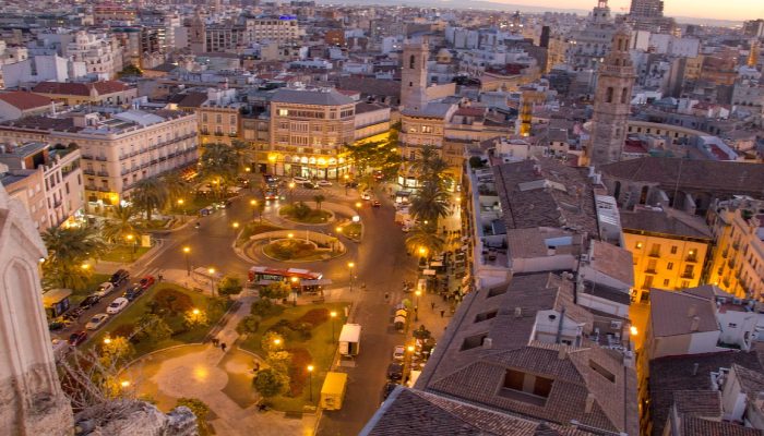 Plaza de la Virgen en Valencia